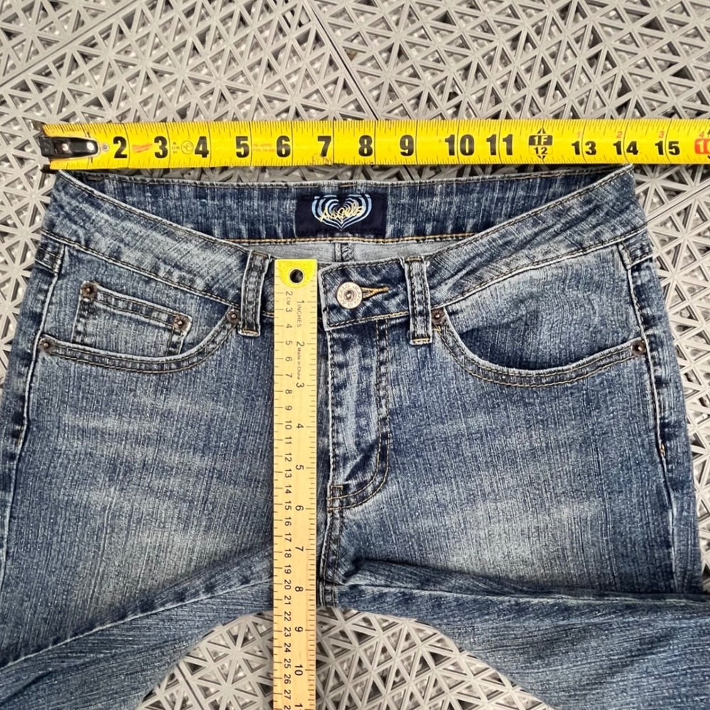 Vintage Angels Bootcut Jeans Womens 9 Long Blue Medium Wash Mid Rise Denim Y2K - Picture 7 of 10